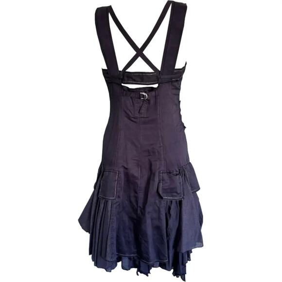 Marithe + Francois Girbaud Purple Dropwaist Strappy Petticoat Dress SZ 4 US - Picture 2 of 7